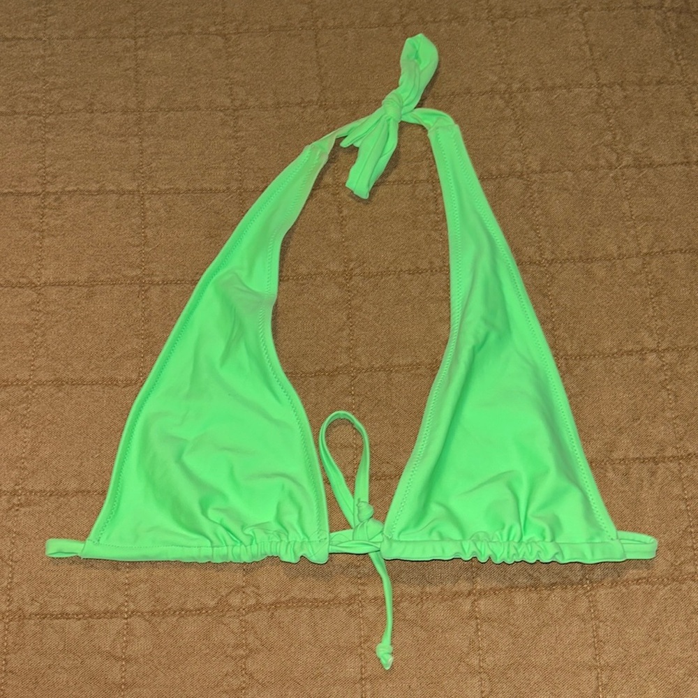 Blackbough Bright Green Triangle Bikinj Top - Gently Worn